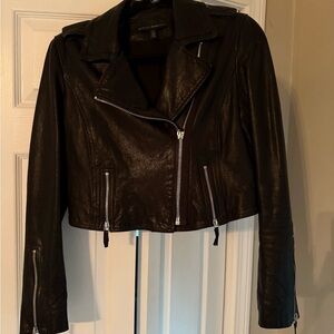 White House Black Market Black Leather Jacket